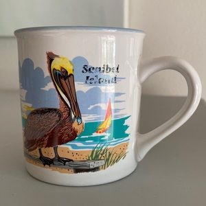 Vintage Sanibel Island Florida Pelican Mug by Cape Shore beach sailboat sunset